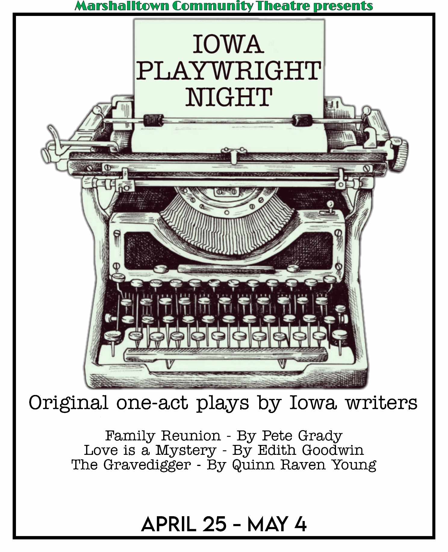 Iowa Playwright Night