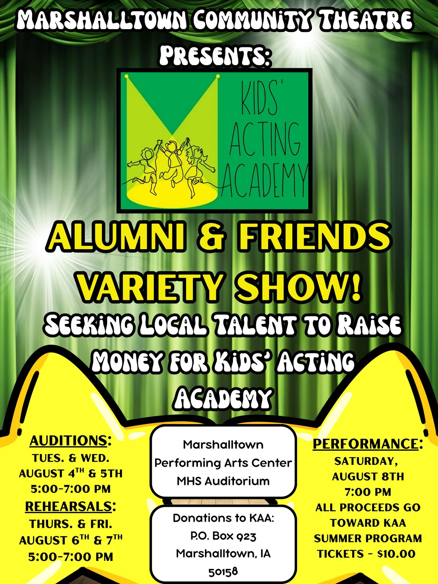 2026 Kids’ Acting Academy Alumni & Friends Variety Show - Auditions